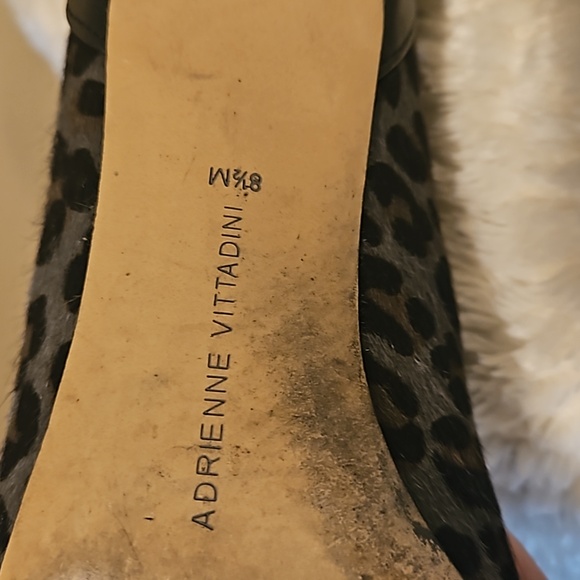 Adrienne Vittadini Leather Animal Print Ankle Boots 8.5 - Picture 8 of 8